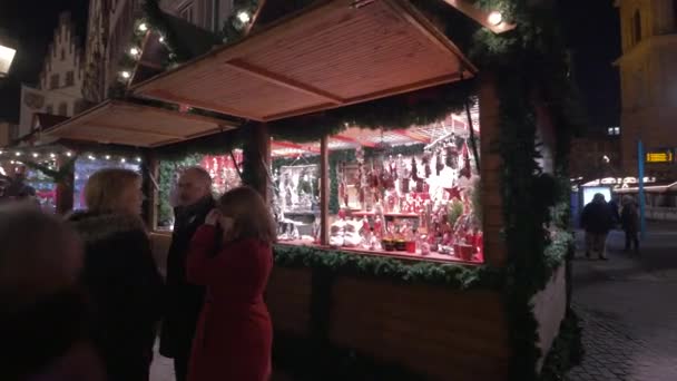 Noel Hediyeli Sokak Tezgahı Frankfurt — Stok video