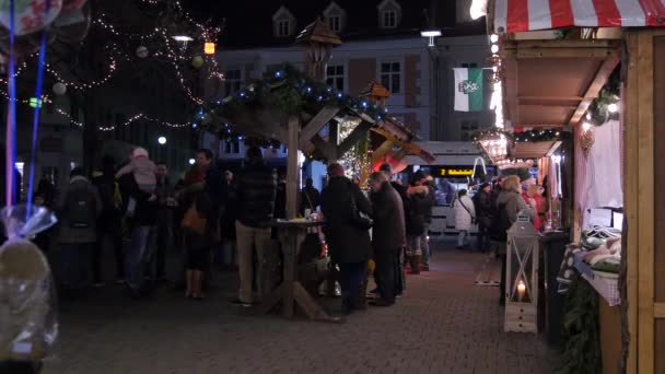 Gente Mercado Navidad Graz — Vídeos de Stock