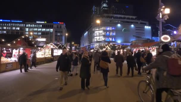 Kerstmarkt Der Hauptwache — Stockvideo