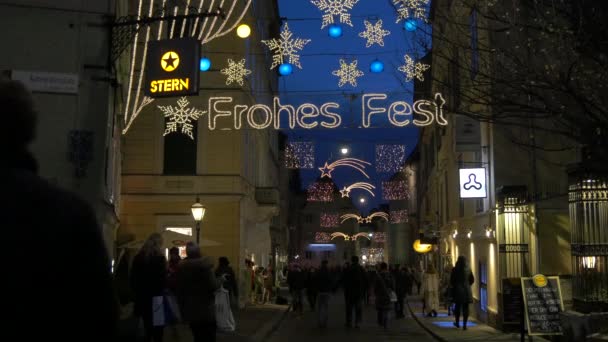 Winter Decorations Frohes Fest — Video Stock