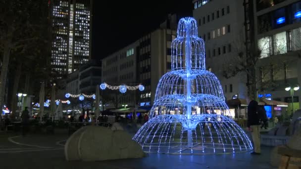 Fontana Sullo Stretto Groe Bockenheimer Germania — Video Stock