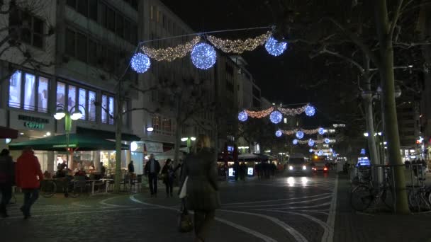 Groe Bockenheimer Straße Weihnachten — Stockvideo