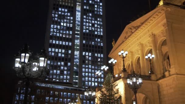 Gratte Ciel Près Vieil Opéra Francfort — Video