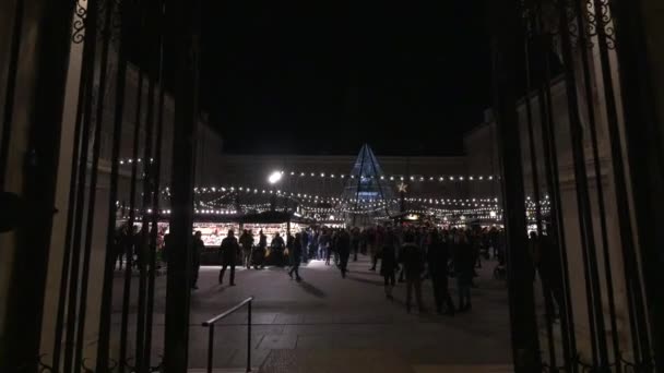 Рождественский Рынок Зальцбурге — стоковое видео