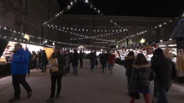 Marché Noël Salzbourg Nuit — Video