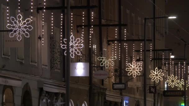 Snowflake Lights Seen Christmas Time — Video