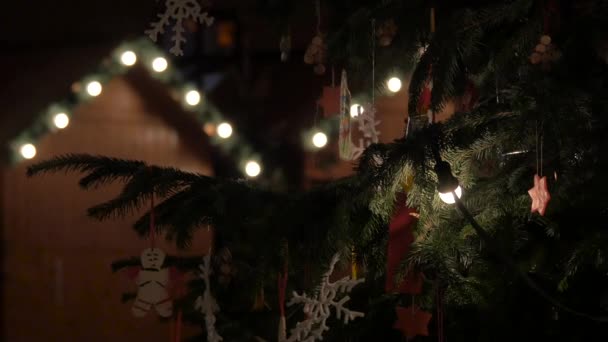 Ornamenten Kerstboom — Stockvideo