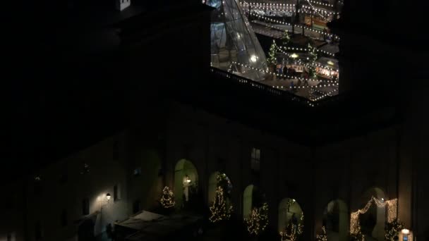 Mercatino Natale Visto Dall Alto Salisburgo — Video Stock