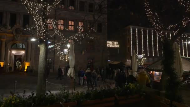 Restaurante Aire Libre Mercado Navidad — Vídeos de Stock