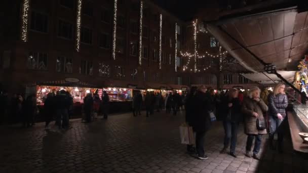 Рождественский Рынок Нюрнберге — стоковое видео