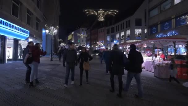 Прогулка Торговому Центру Рождество — стоковое видео