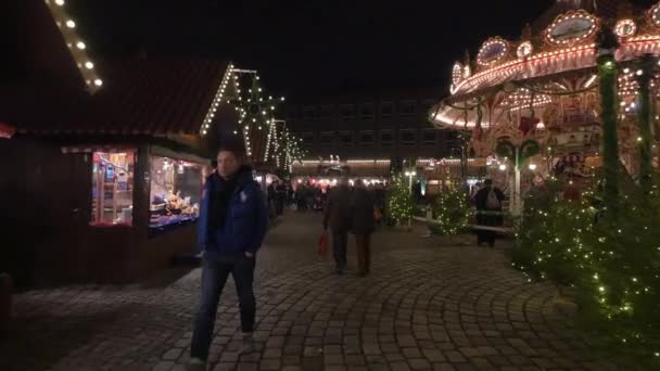 儿童圣诞市场的小巷 — 图库视频影像