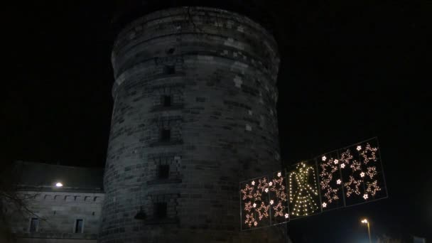 Οχυρώσεις Της Νυρεμβέργης Χριστούγεννα — Αρχείο Βίντεο
