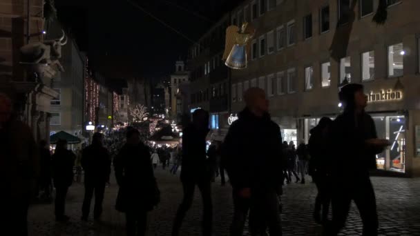 Οδός Καταστήματα Και Καταστήματα Στη Νυρεμβέργη — Αρχείο Βίντεο