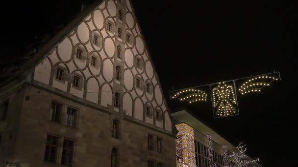 Vista Decoração Anjo Natal — Vídeo de Stock