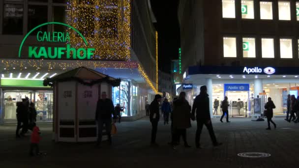 Καταστήματα Διακοσμημένα Την Περίοδο Των Χριστουγέννων Νυρεμβέργη — Αρχείο Βίντεο