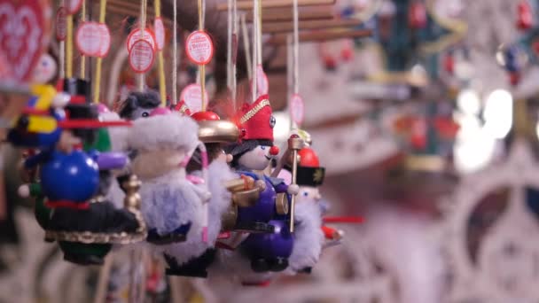 Vedere Decorațiuni Crăciun Agățat — Videoclip de stoc