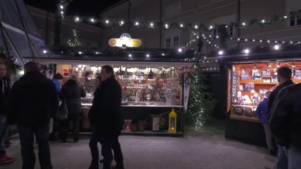 Christmas Market Residenzbrunnen — Stock Video