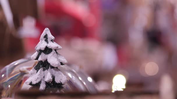 Avvicinamento Ornamento Albero Natale — Video Stock