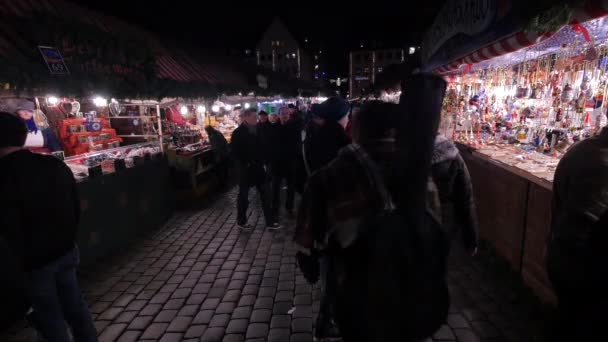 Χριστουγεννιάτικη Αγορά Στη Νυρεμβέργη — Αρχείο Βίντεο