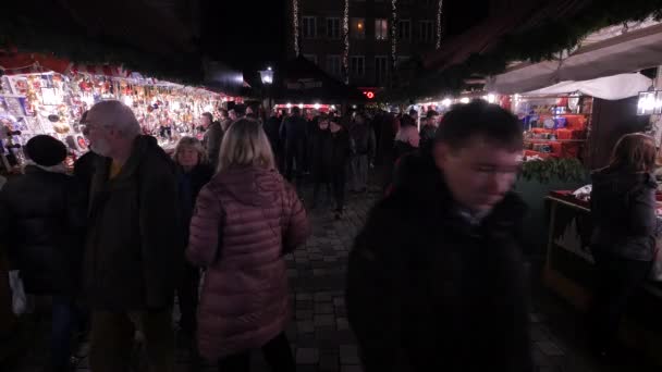Publiken Julmarknad — Stockvideo