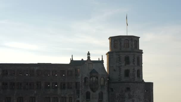 海德堡被毁的城墙 — 图库视频影像