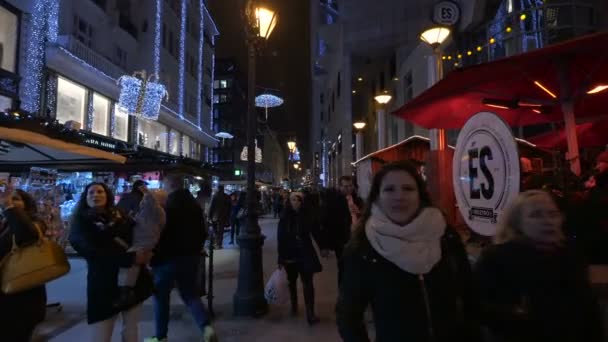 Modestraße Weihnachten Budapest — Stockvideo