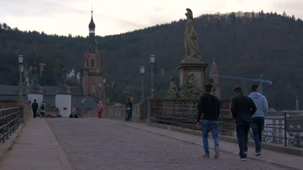 Ponte Vecchio Heidelberg — Video Stock