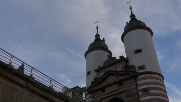 Régi Híd Tornyai Heidelbergben — Stock videók