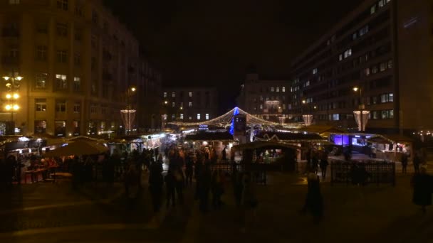 Julmarknaden Budapest — Stockvideo