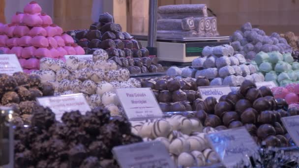 Street Stall Sweets — Stock Video