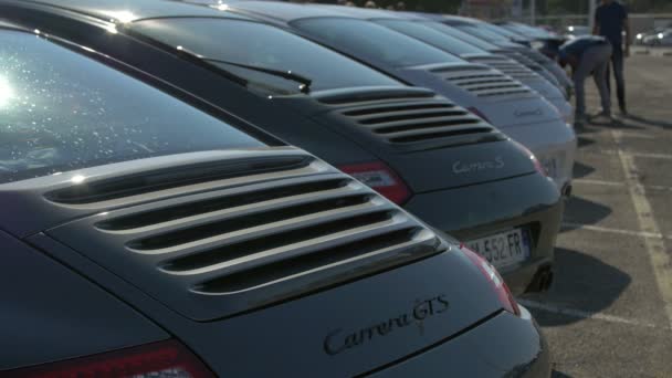 Porsche Carrera Carros Show Automóveis — Vídeo de Stock