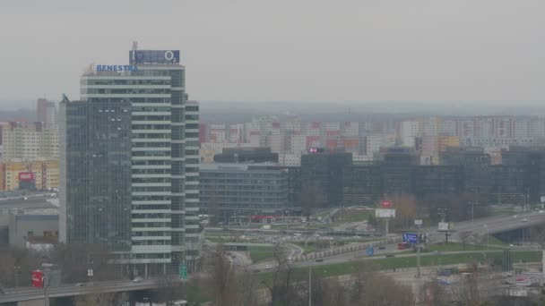 Aupark Tower Bratysławie — Wideo stockowe