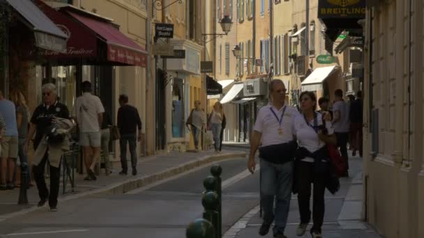 Luta Upp Rue Gnral Allard Saint Tropez — Stockvideo