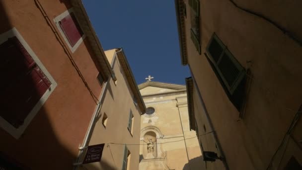 Low Angle Church Our Lady Saint Tropez — Stock Video