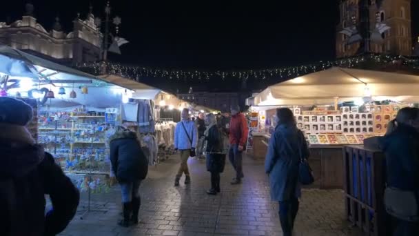 Stands Marché Noël Cracovie — Video