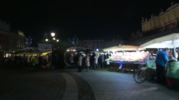 Mercado Natal Cracóvia — Vídeo de Stock