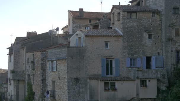 Clădiri Piatră Din Tourrettes Sur Loup — Videoclip de stoc