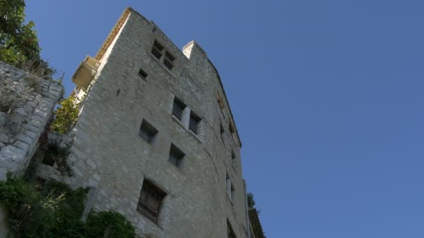 Ângulo Baixo Edifício Pedra — Vídeo de Stock