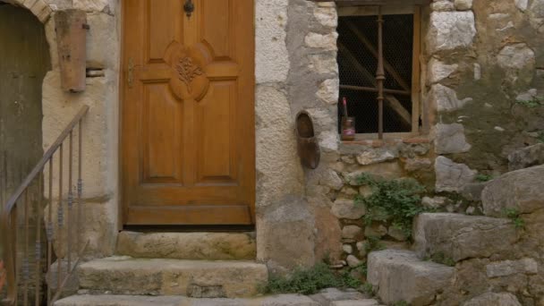 Zoom Avant Une Porte Bois Sculpté — Video