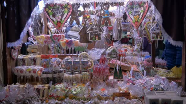 Dolci Mercatino Natale Cracovia — Video Stock