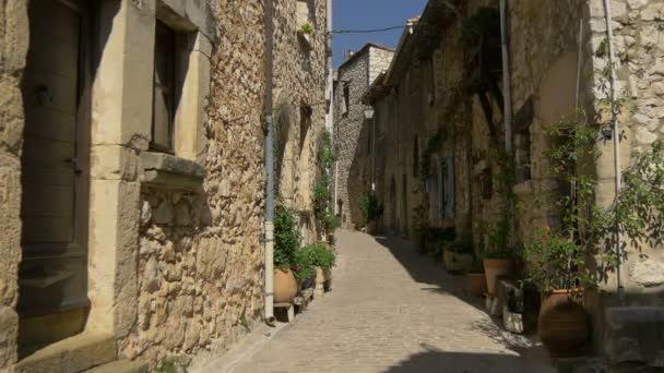 Calle Estrecha Tourrettes Sur Loup — Vídeo de stock