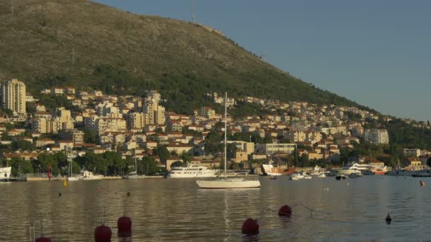 Cidade Porto Dubrovnik — Vídeo de Stock
