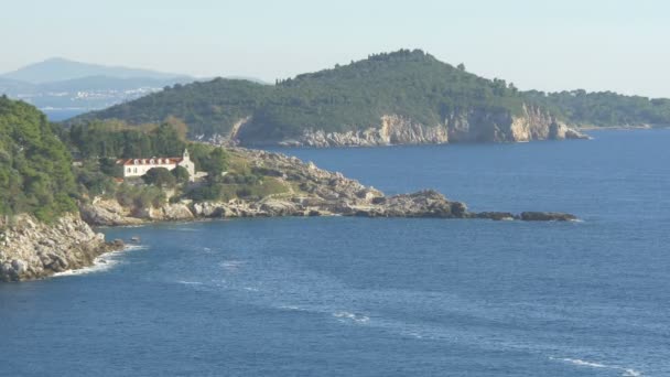 Vista Coastline Dubrovnik — Vídeo de stock