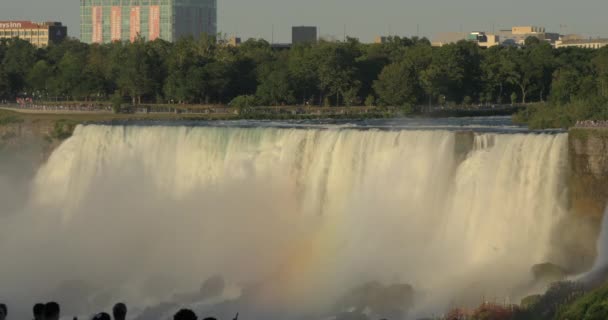 Niagarafälle Mit Regenbogen Kanada — Stockvideo