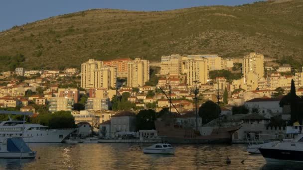 Città Porto Dubrovnik — Video Stock