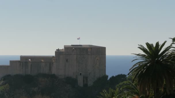 Fortaleza Lovrijenac Dubrovnik — Vídeo de Stock