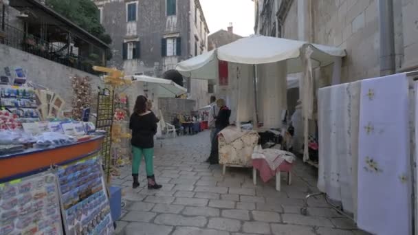 Souvenir Stalls Street — Stock Video