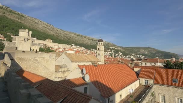 Blick Auf Die Dächer Dubrovniks — Stockvideo