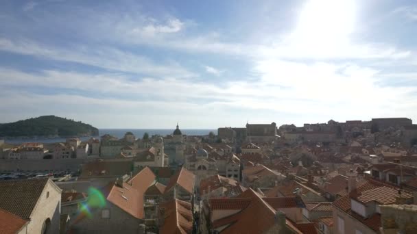 Dubrovnik Şehir Manzarası Hırvatistan — Stok video